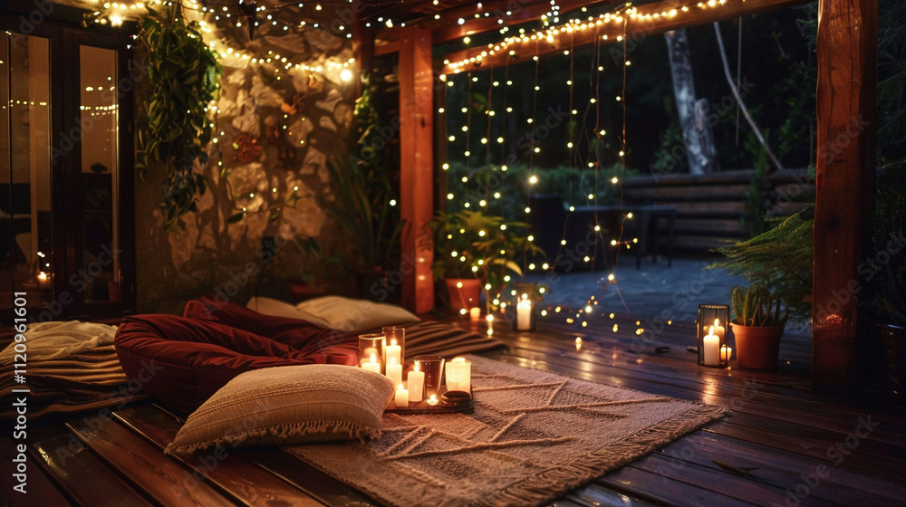 using fairy lights and candles using fairy lights and candles