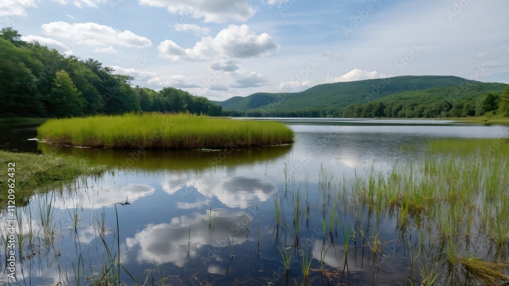 Serene Leff Salvage Pond, Cintria, MA, Island, Wetlands, & Forested Hills Serene Leff Salvage Pond, Cintria, MA, Island, Wetlands, & Forested Hills