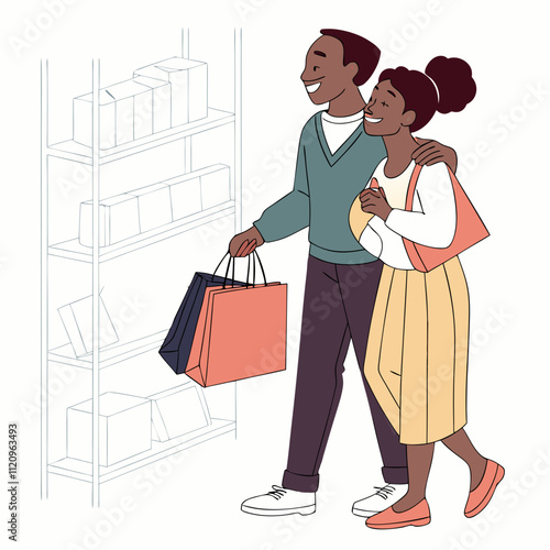 couple in shopping
