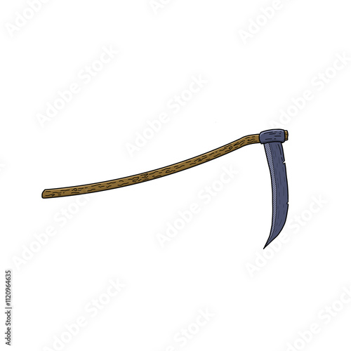 old rusty scythe
