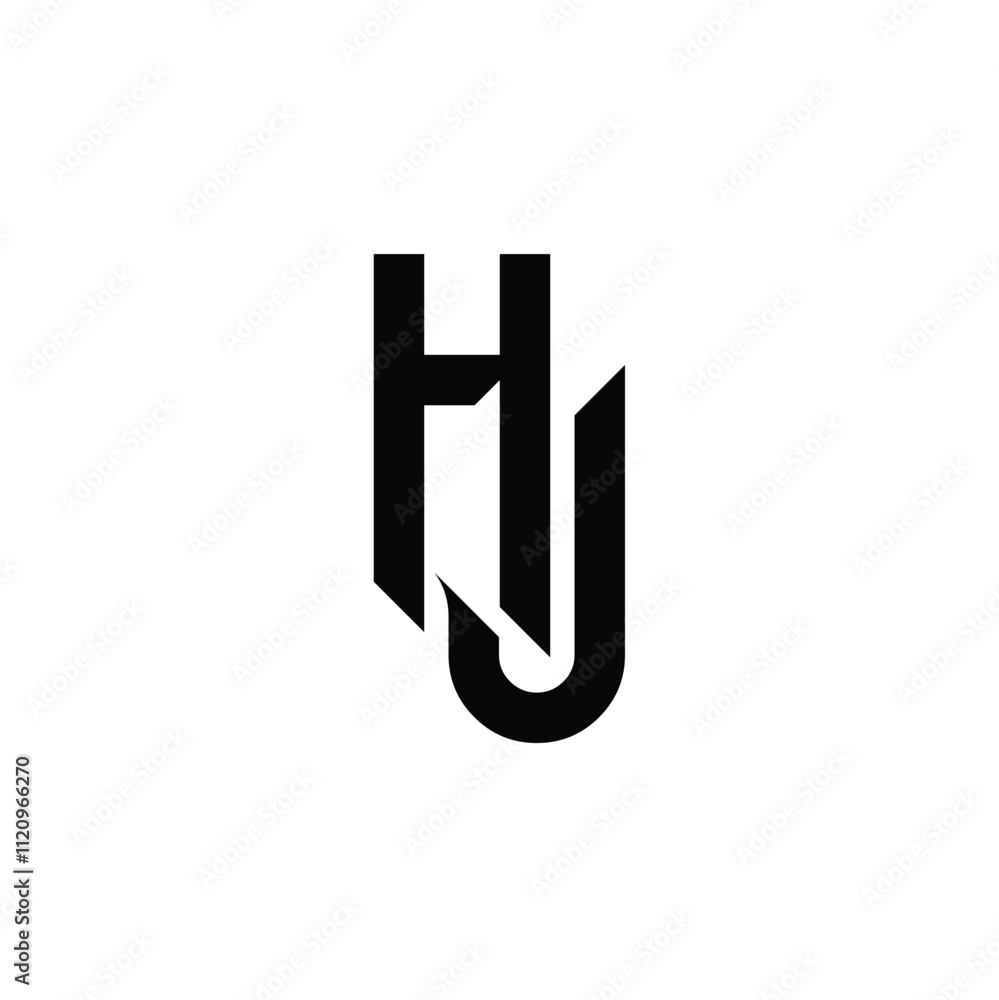 HJ monogram logo design letter text name symbol monochrome logotype alphabet character simple logo HJ monogram logo design letter text name symbol monochrome logotype alphabet character simple logo