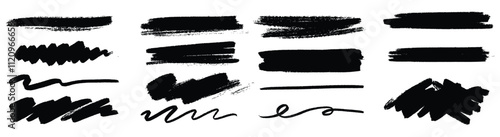 Ink brush stroke collection