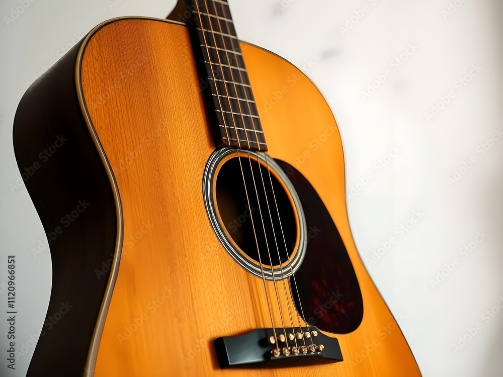 Fototapeta premium acoustic guitar close up
