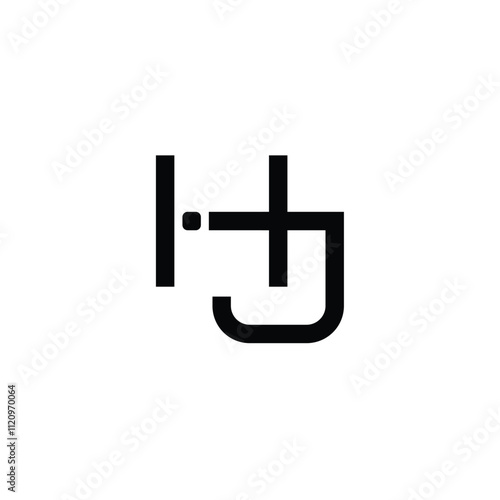 HJ monogram logo design letter text name symbol monochrome logotype alphabet character simple logo