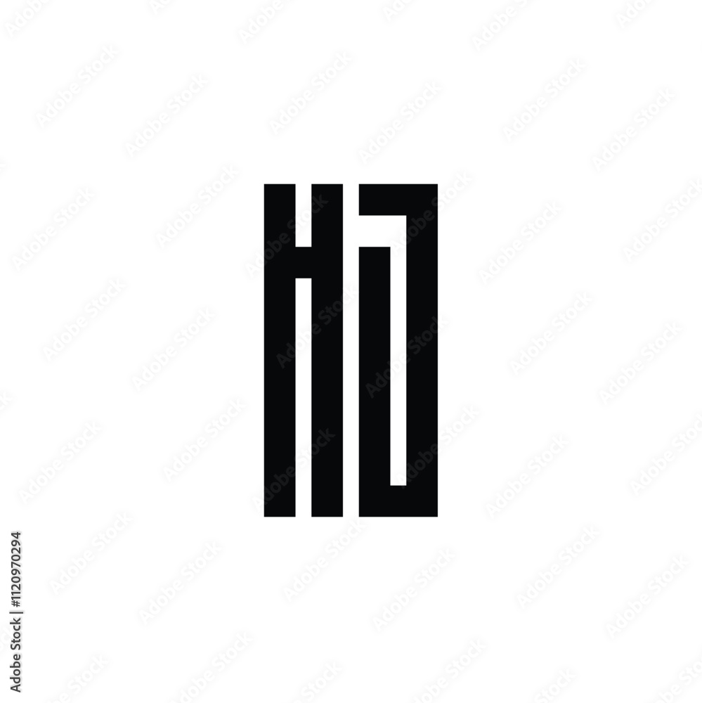 HJ monogram logo design letter text name symbol monochrome logotype alphabet character simple logo HJ monogram logo design letter text name symbol monochrome logotype alphabet character simple logo