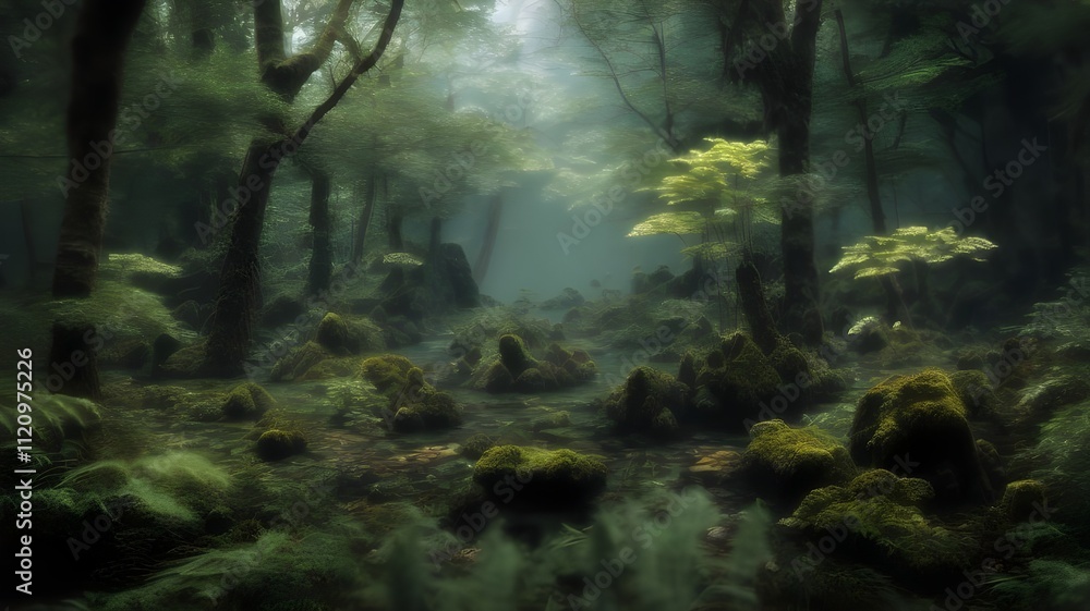 Obraz premium rain forest in the morning