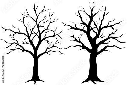 dead tree vector illustration.