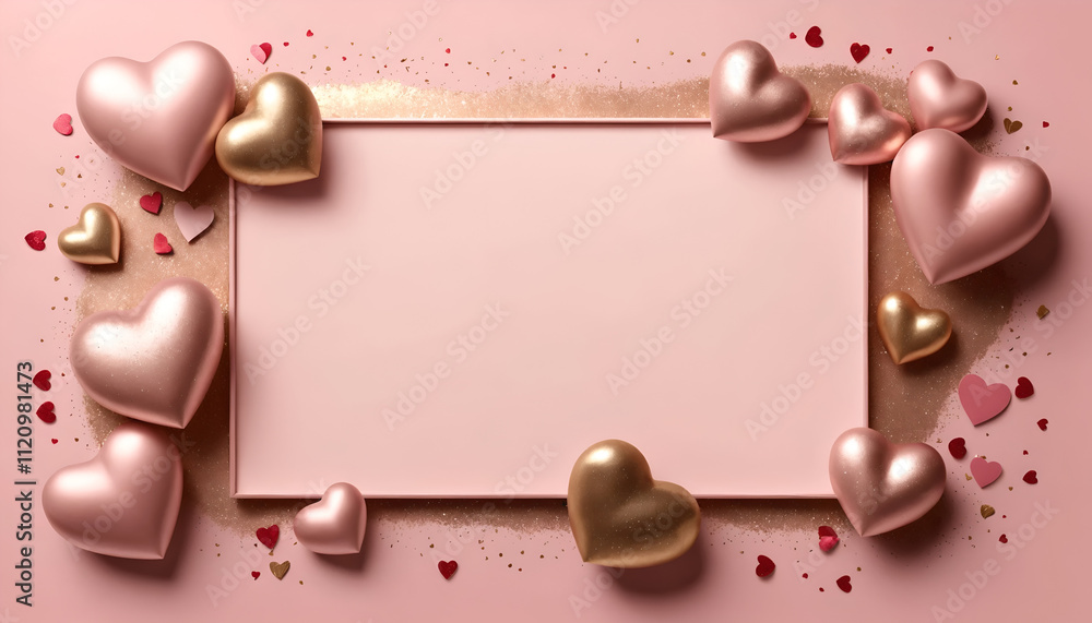 frame with hearts frame with hearts