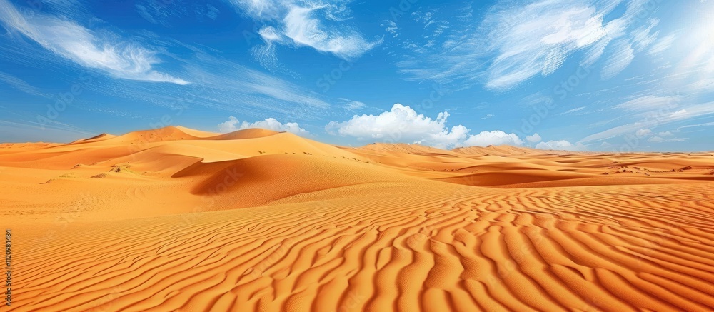 Naklejka premium Arid Landscape Under a Vivid Sky