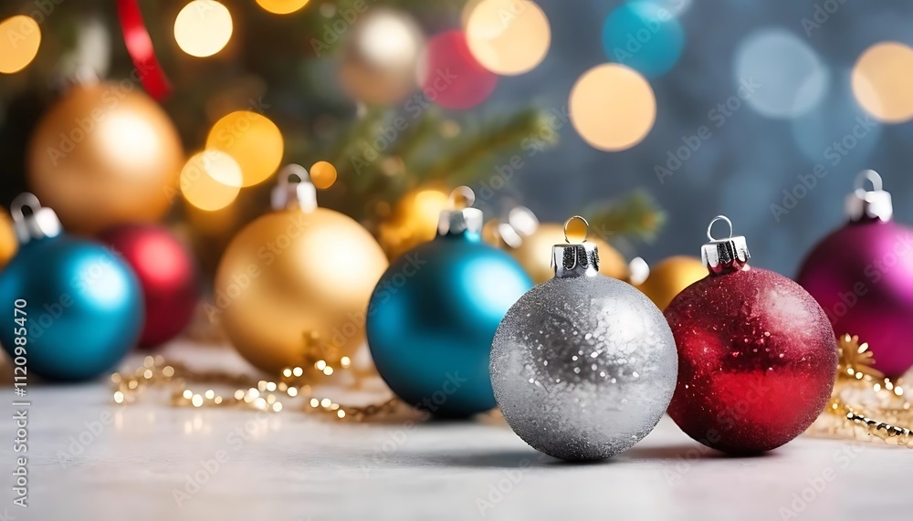 Fototapeta premium Abstract Christmas celebration blurred decoration background.