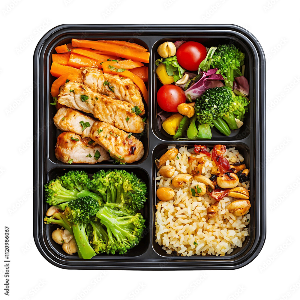 Delicious and Healthy Meal Prep: Grilled Chicken, Rice, and Veggies in a Convenient Bento Box Delicious and Healthy Meal Prep: Grilled Chicken, Rice, and Veggies in a Convenient Bento Box