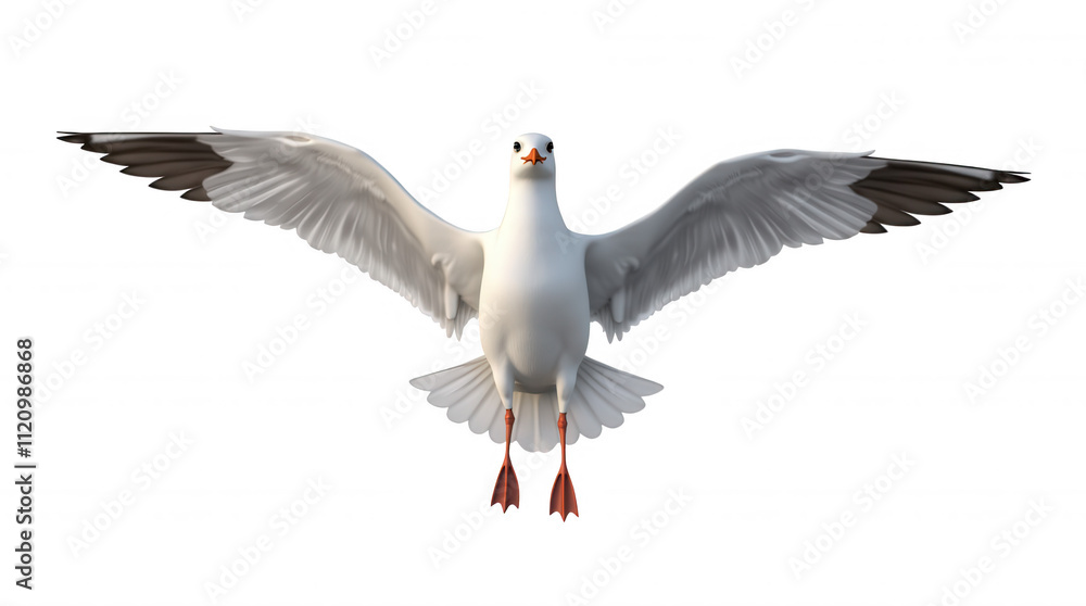 Realistic Seagull Illustration with Transparent Background for Design Overlays and Coastal Themes Realistic Seagull Illustration with Transparent Background for Design Overlays and Coastal Themes