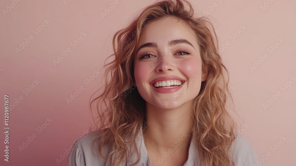 Studio portrait of a confident young woman with crossed arms, smiling expression, and hair tied up in a bun Studio portrait of a confident young woman with crossed arms, smiling expression, and hair tied up in a bun