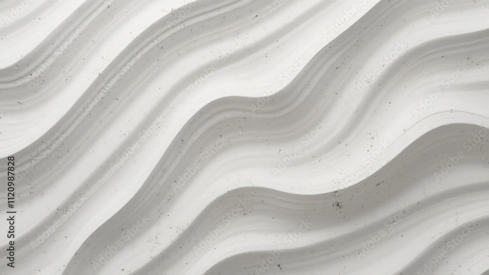 Obraz premium Abstract White Sandstone Texture, Wavy Patterns Background for Design & Decoration