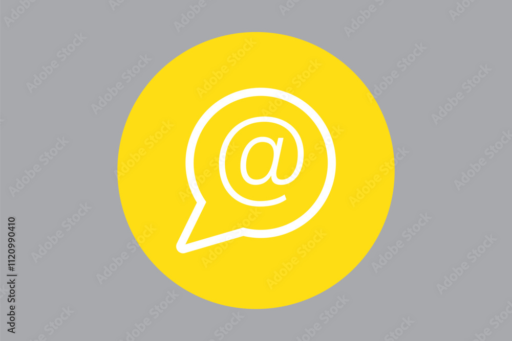 Mentions icon. Trendy Mentions logo concept on white background from Technology collection. Suitable for use on web apps, mobile apps and print media.