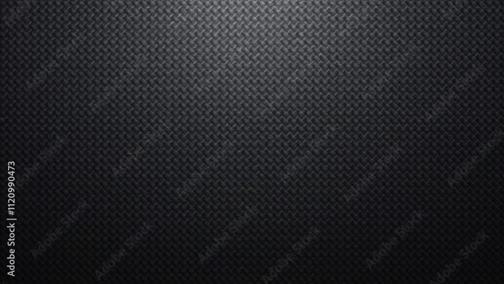 High-Resolution Seamless Black Carbon Fiber Texture Background, Flat View, No Effects