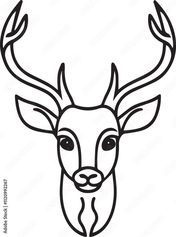 Naklejka premium deer silhouette vector