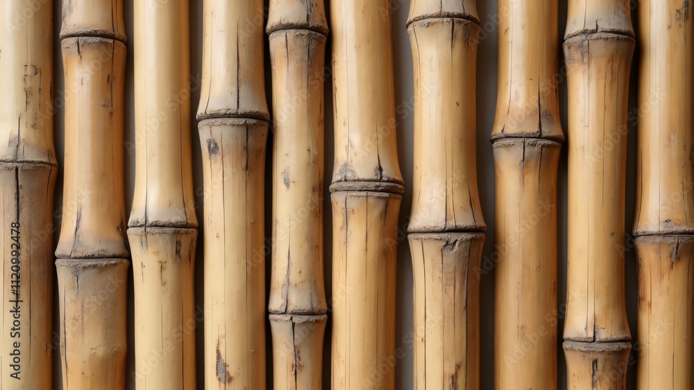 Close-Up Bamboo Stick Texture, Rustic Accent Wall Background Image Close-Up Bamboo Stick Texture, Rustic Accent Wall Background Image