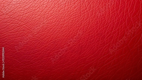 High-Resolution Red Leather Texture Background, Close-Up View of Smooth, Grained Surface with Intricate Details and Subtle Droplets