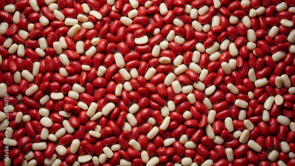 Aerial View of Red and White Beans, National Geographic Style Photography Aerial View of Red and White Beans, National Geographic Style Photography