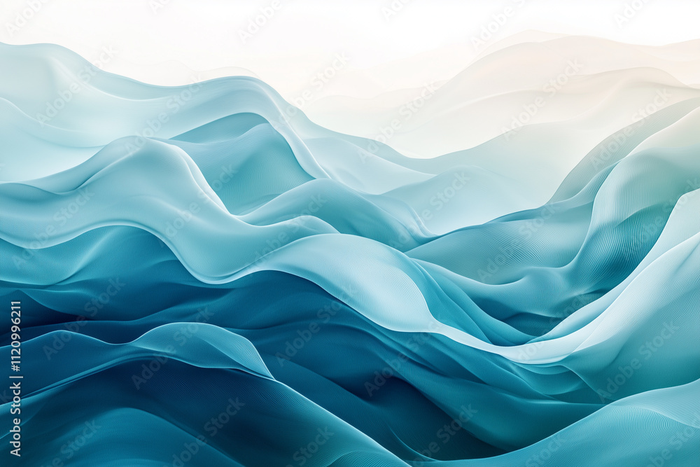 Obraz premium Abstract Blue Waves