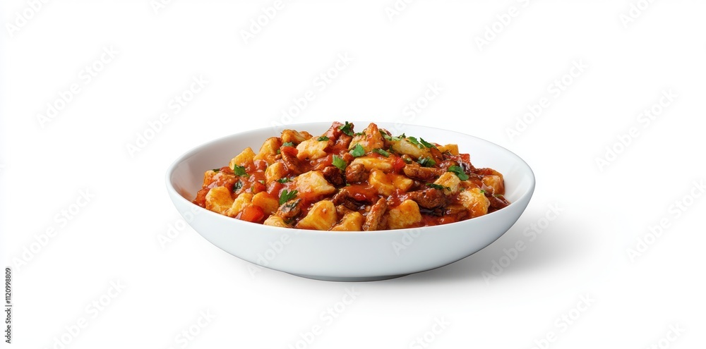 Delicious Beef Stew with Potato Dumplings in a Bowl Delicious Beef Stew with Potato Dumplings in a Bowl