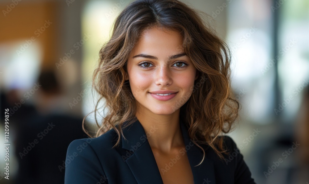 Studio portrait Young business woman Caucasian in a suit against a background happy, smiling and Working In Office Studio portrait Young business woman Caucasian in a suit against a background happy, smiling and Working In Office
