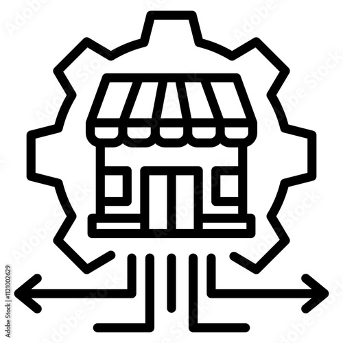 Business franchise single icon