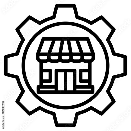 Franchise management single icon