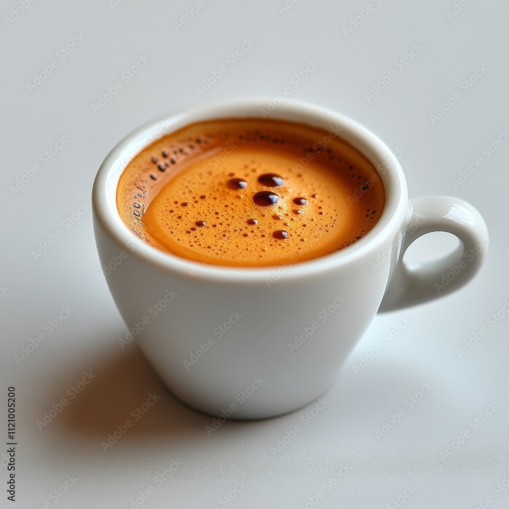 Fototapeta premium Aromatic Espresso in a White Cup: Close-Up Shot