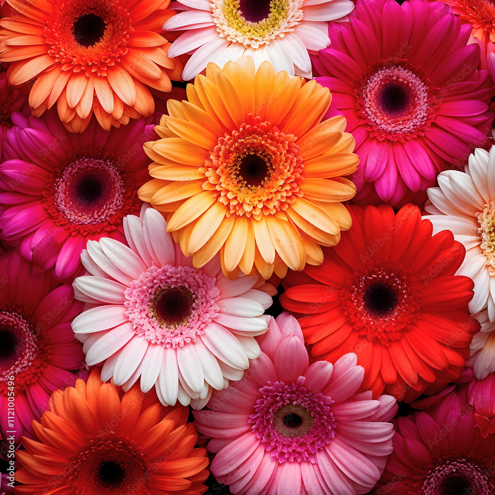 Full frame gerbera flowers Full frame gerbera flowers