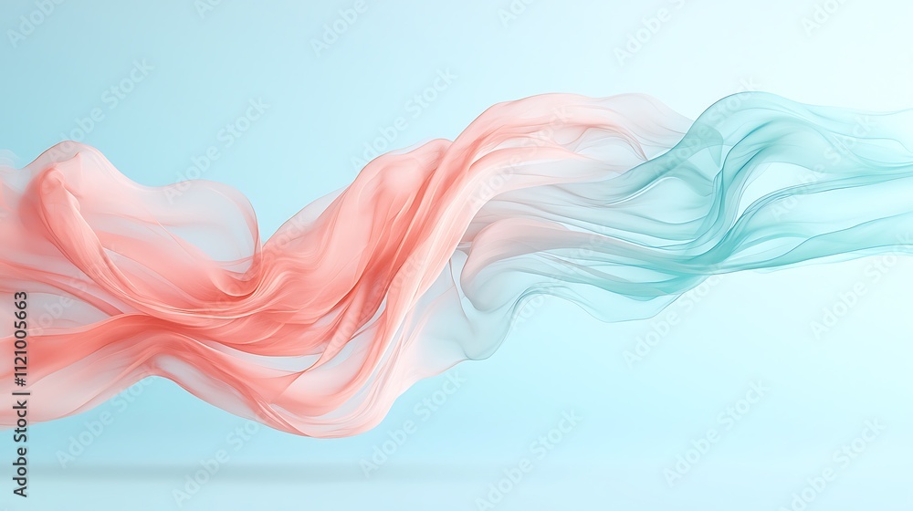 Flowing silk fabric art abstract background digital design soft colors ethereal concept Flowing silk fabric art abstract background digital design soft colors ethereal concept