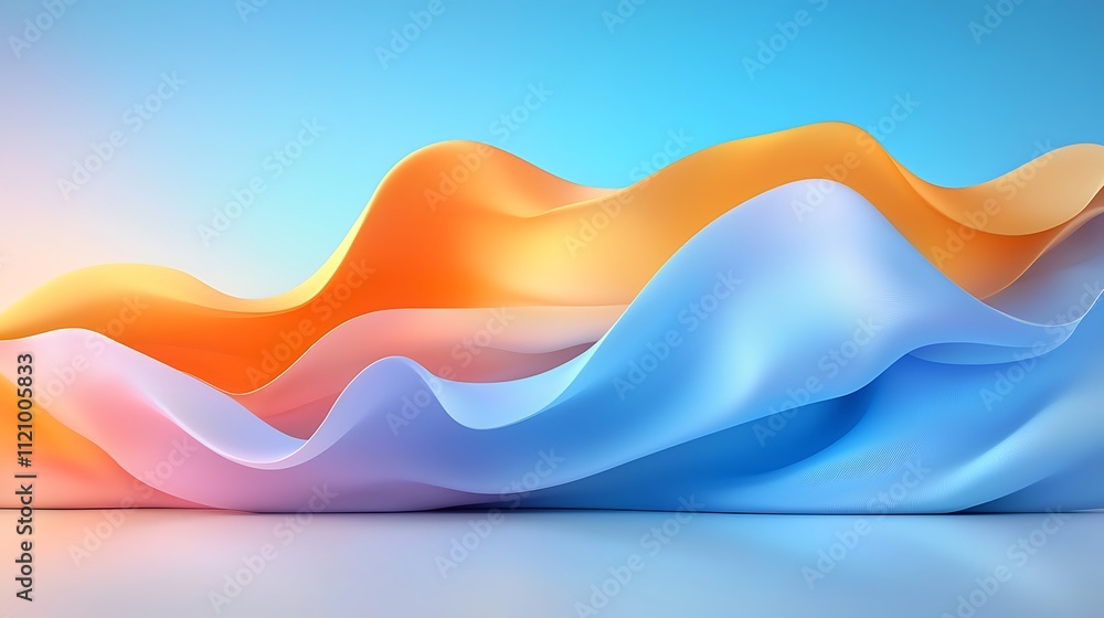Dynamic colorful waves in abstract art digital creation modern environment aesthetic viewpoint Dynamic colorful waves in abstract art digital creation modern environment aesthetic viewpoint