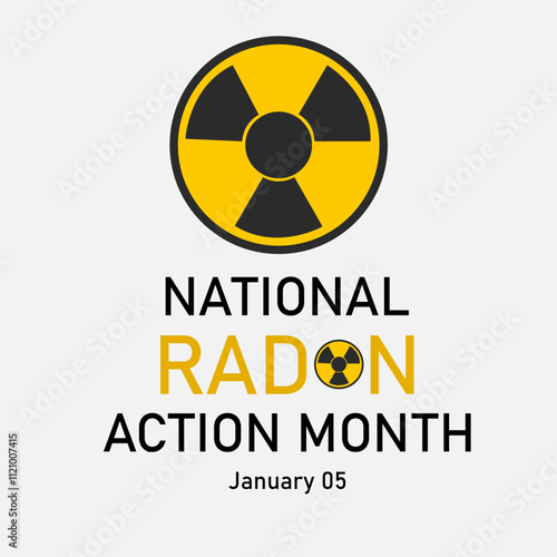 vector graphic of national radon action month good for national national radon action month celebration. flat design. flyer design.flat illustration.
