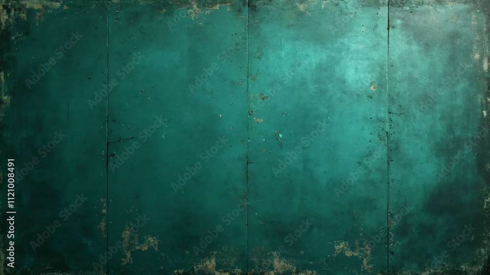 Obraz premium Dark Teal Green Grunge Background, Ultra-Realistic Photography Texture for Design Projects