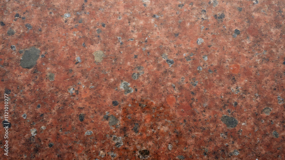 Close-Up Weathered Granite Texture, Red and Brown Tones, Top-Down View Close-Up Weathered Granite Texture, Red and Brown Tones, Top-Down View