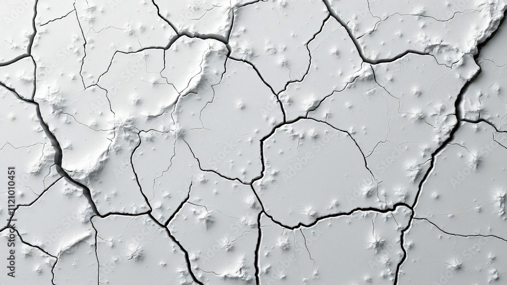 High-Resolution Texture of Cracked White Rock Surface, Detailed AI-Generated Abstract Background High-Resolution Texture of Cracked White Rock Surface, Detailed AI-Generated Abstract Background
