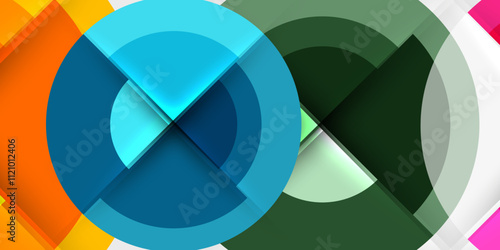 Target circle geometric abstract shapes. Vector Illustration For Wallpaper, Banner, Background, Card, Book Illustration, landing page