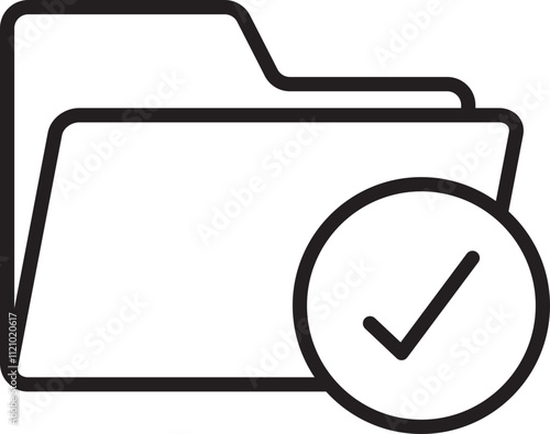approved folder icon file complete report vector icon