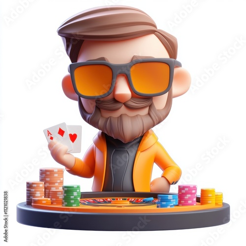 A customizable player avatars isolated on white background for online gaming concepts Suitable for casinothemed website designs