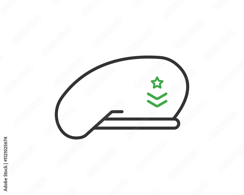 Beret icon vector symbol design illustration Beret icon vector symbol design illustration