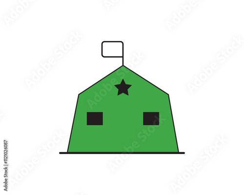Military Camp icon vector symbol design illustration