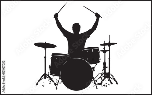 music silhouette of a person