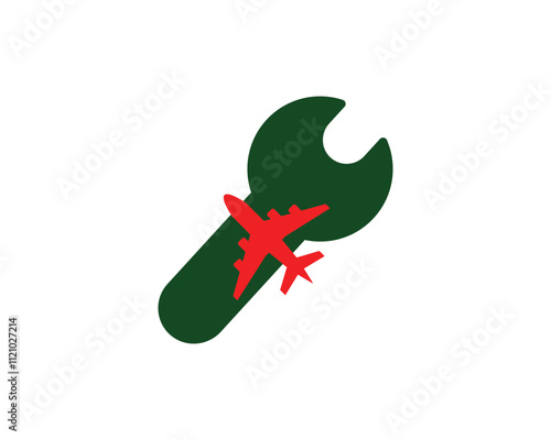 Aircraft maintenance icon vector symbol design illustration.