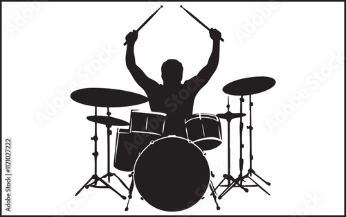 music drum kit on stage