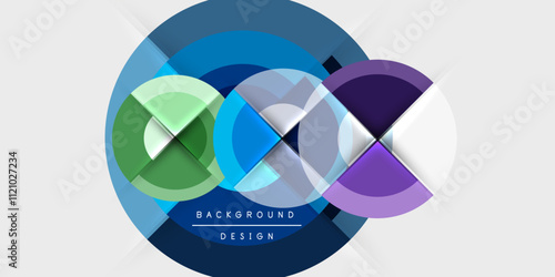 Target circle geometric abstract shapes. Vector Illustration For Wallpaper, Banner, Background, Card, Book Illustration, landing page