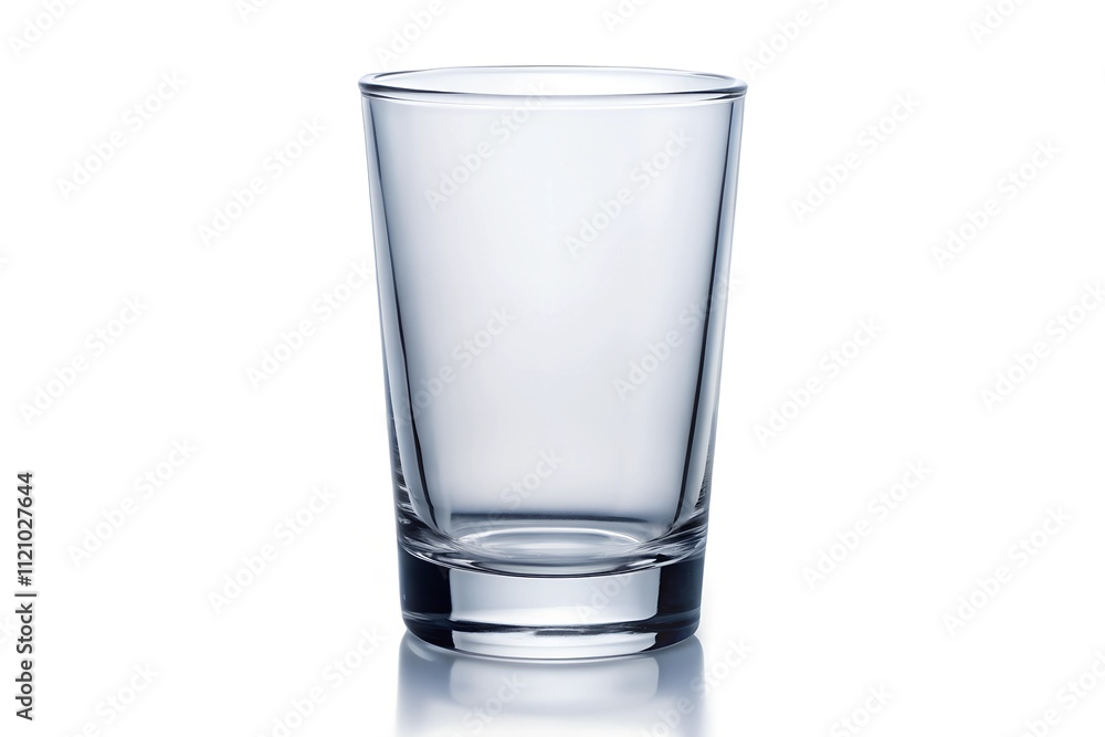 Empty, classic water glass cup isolated on white background Empty, classic water glass cup isolated on white background