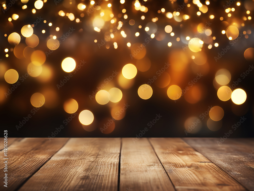 Exceptional A wooden table with lights on it and a blur of lights on it Exceptional A wooden table with lights on it and a blur of lights on it