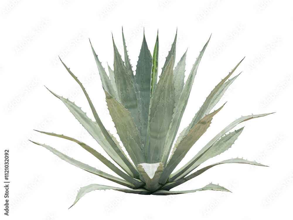 Fototapeta premium Tropical agave plant isolated on white background.This has clipping path. 