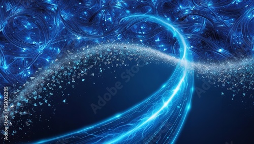  A Mesmerizing Abstract Blue Background Comprin. photo